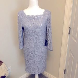 Adrianna Papell sequin shift lace dress. Size 8.